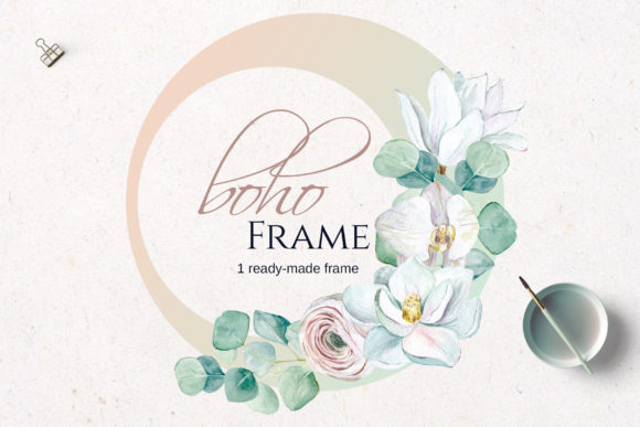 Download Watercolor Boho Frame - Boho frame Collection