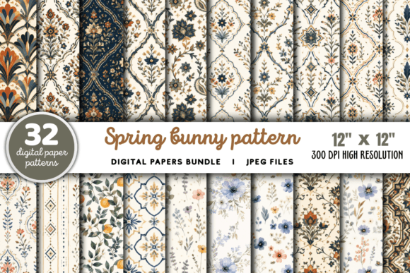 Download Spring Bunny Pattern Bundle - Spring bunny Collection