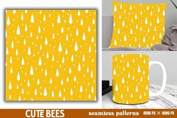 Download Cute Bees Digital Papers Pattern - Premium Resources