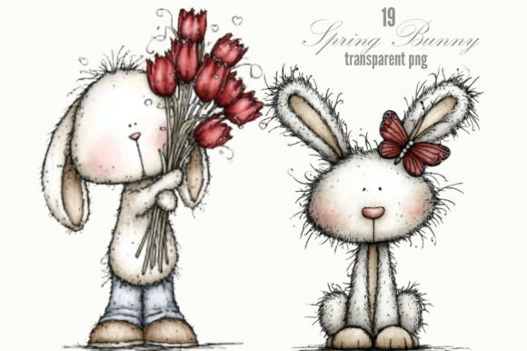 Download Whimsical Spring Bunny Clipart - Premium Bundle