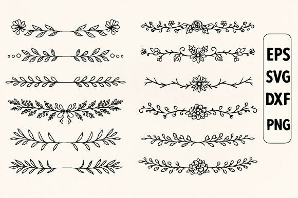 Download Decorative Floral Elements SVG Bundle - Floral elements Collection