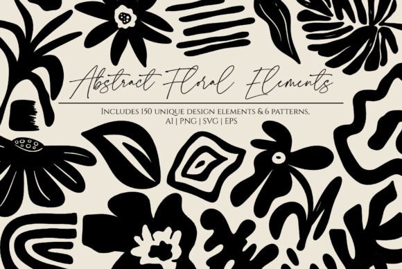 Download Abstract Floral Elements &amp; Patterns - Floral elements Collection